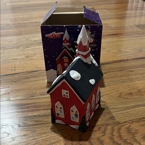 Red and Black Holiday Village House